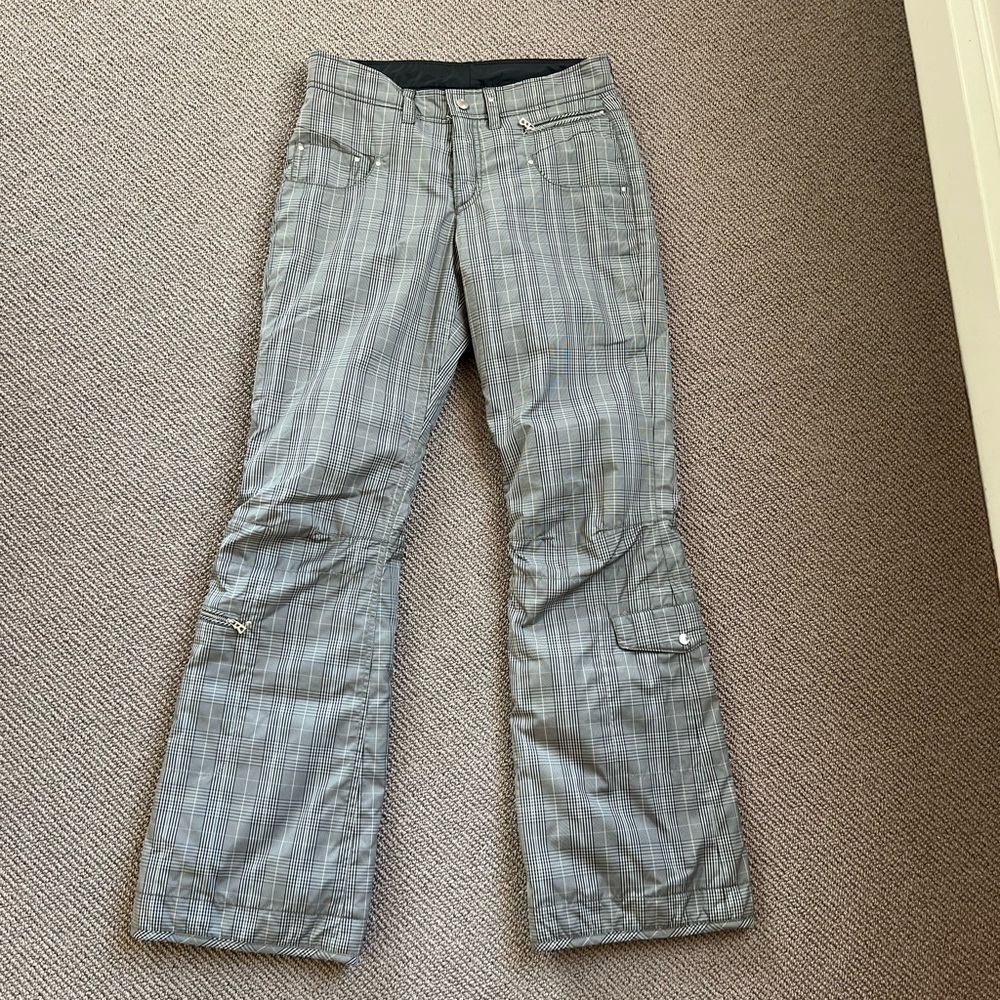 Bogner Ski Pants.  Brown Black and Tan Plaid Women's Ski Pants